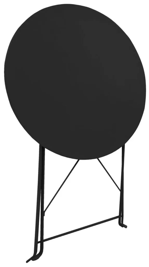 Zestaw czarnych metalowych mebli ogrodowych B3-E28