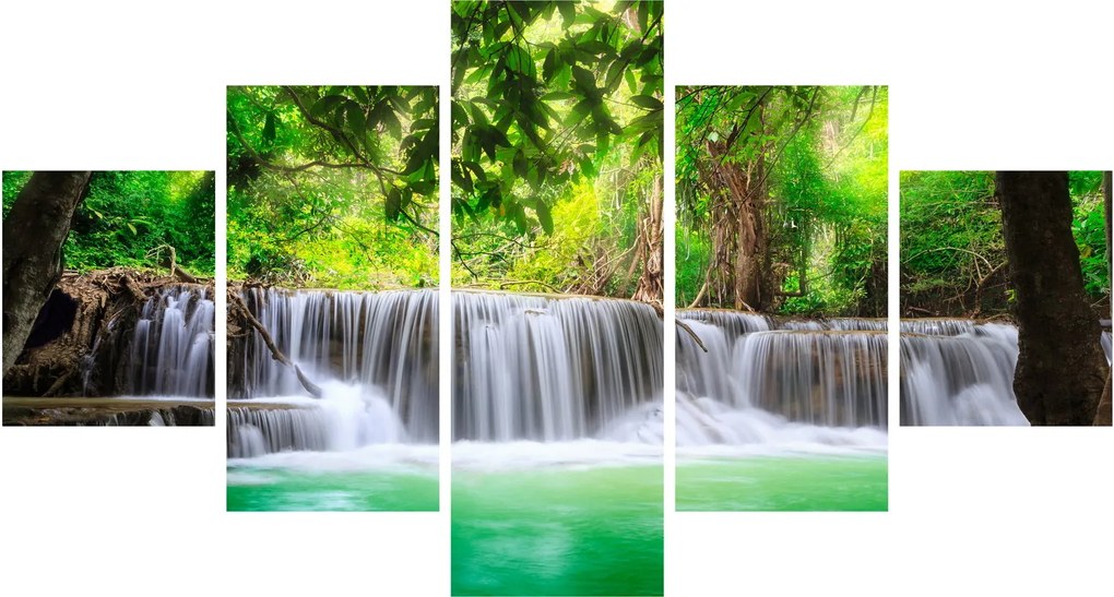 Obraz wodospadu w Kanchanaburi, Tajlandia (125x70 cm)
