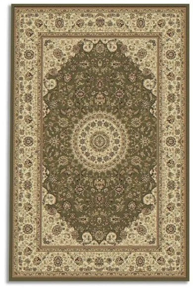Dywan klasyczny Venezia Ornament zielono-kremowy 80 cm x 300 cm