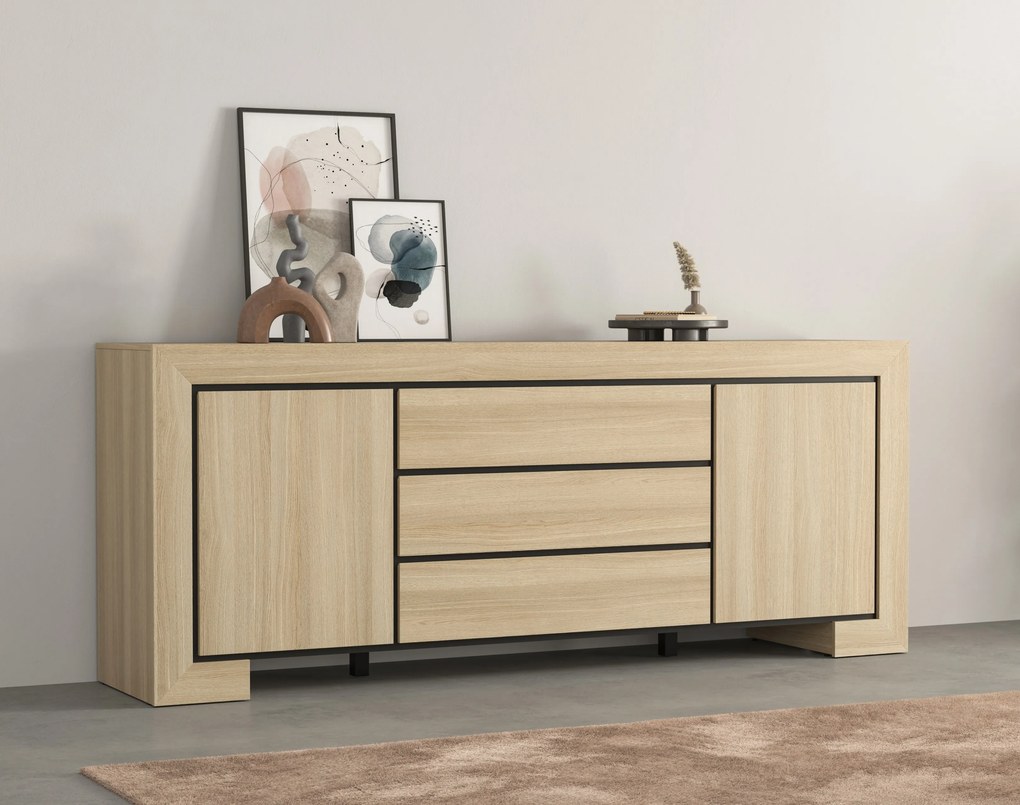 Komoda LUNO 225 cm do Salonu Sypialni Dąb Samdal