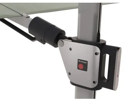 KNIRPS 320 x 320 cm - luksusowy wahadłowy parasol ogrodowy z drążkiem bocznym : Kolor parasola Knirps - Niebieski