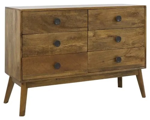 Brązowa niska komoda z litego drewna 114x80 cm Espita – Light & Living