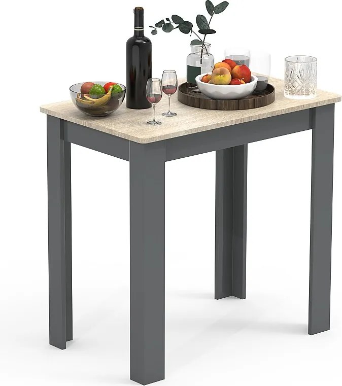 Stół do jadalni Esal Antracyt / dąb miodowy W. 76 x S. 80 x G. 50 cm