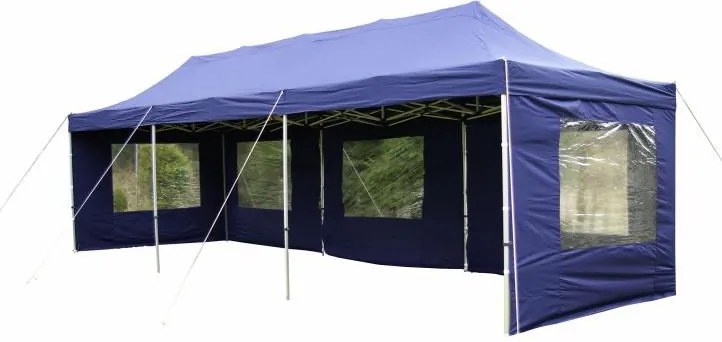 Pawilon ogrodowy rozkładany - niebieski, 3 x 9 m