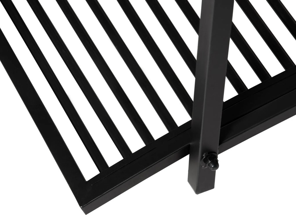 Outsunny Mostek ogrodowy, mostek do stawu z poręczami bezpieczeństwa, dekoracyjny mostek o nośności do 100 kg, 102 x 48 x 49 cm, czarny | Aosom PL