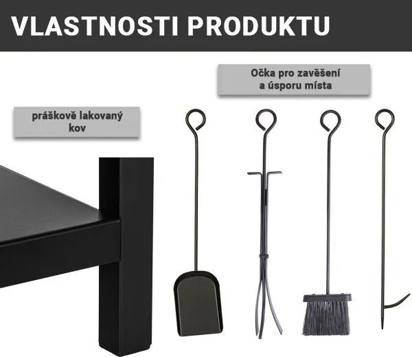 Stylista Stojak na drewno opałowe z akcesoriami