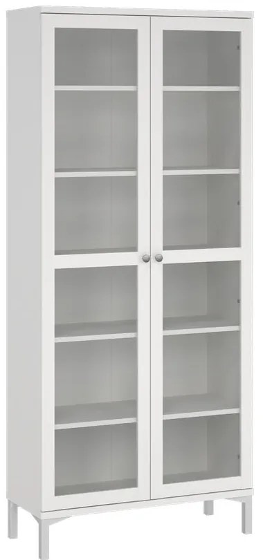 Biała witryna 89x203 cm Roma – Tvilum