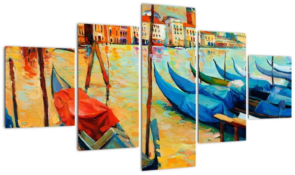 Obraz - Port w Wenecji (125x70 cm)
