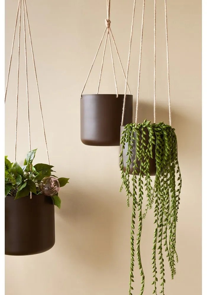 Metalowe wiszące osłonki na doniczki zestaw 3 szt. ø 25 cm Bloom – Hübsch