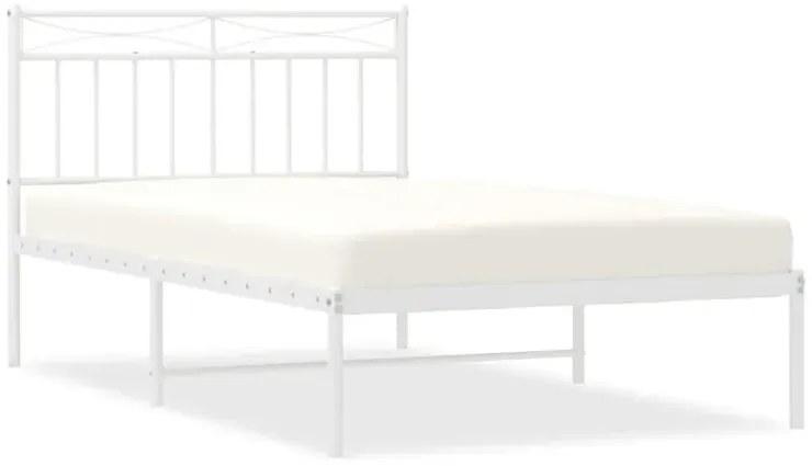 Białe loftowe łóżko metalowe 100x200 cm - Tolimea