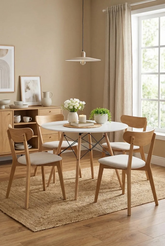 Biały nowoczesny stół do kuchni i salonu T7-M12