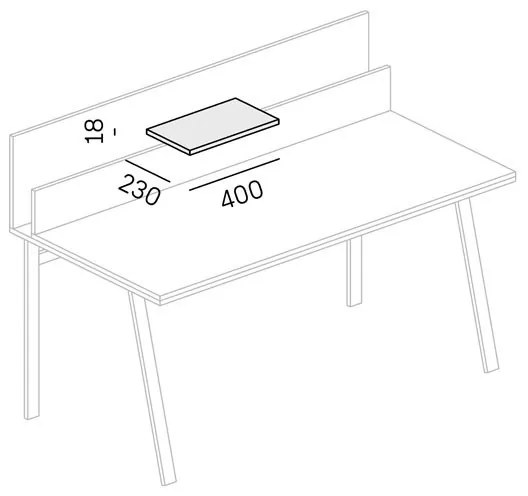 Półka do szafki dodatkowej i do biurka LAYERS, biała