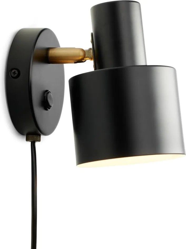 Halo Design 746880 - Kinkiet punktowy VOGUE 1xE27/40W/230V czarny/mosiądz