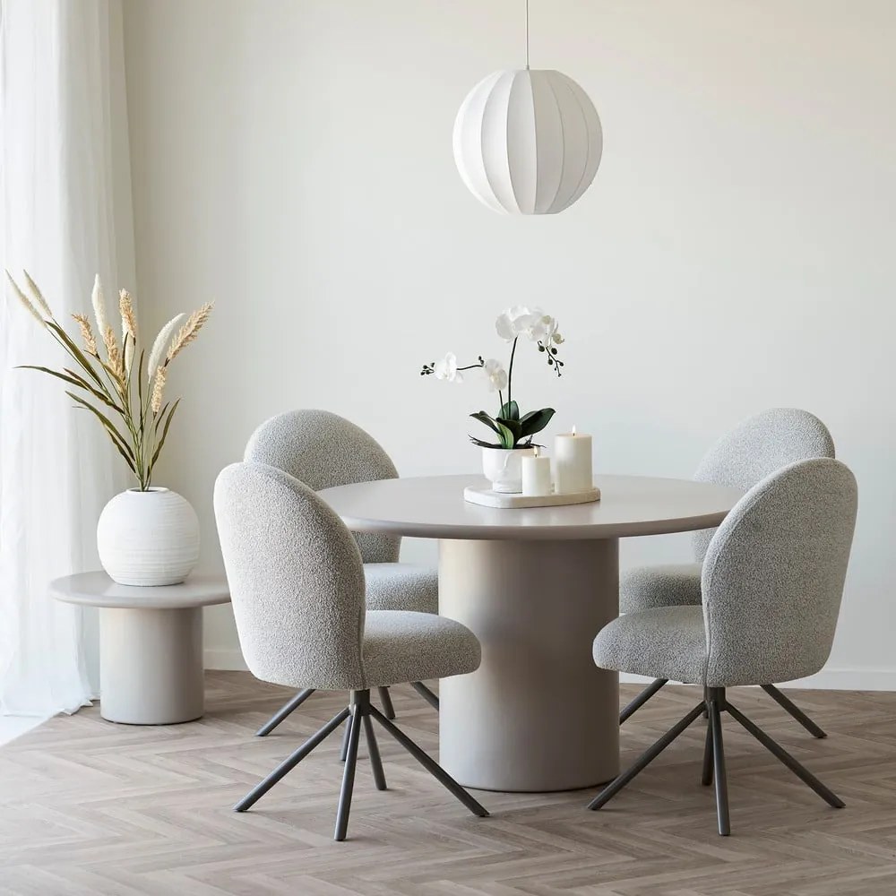 Biała lampa wisząca z tekstylnym kloszem ø 40 cm Coventry – House Nordic