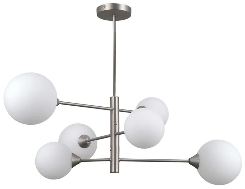 ITALUX PND-55342-6-SN - Lampa sufitowa EVORA 6xG9/5W/230V nikiel