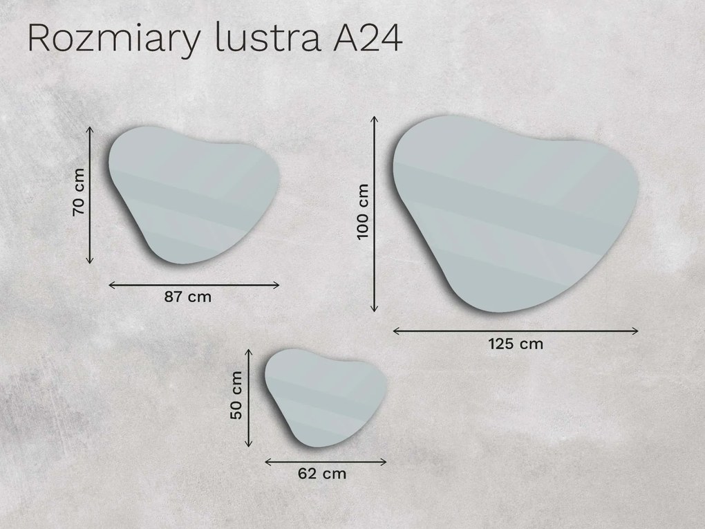 Organiczne lustro LED z oświetleniem A24