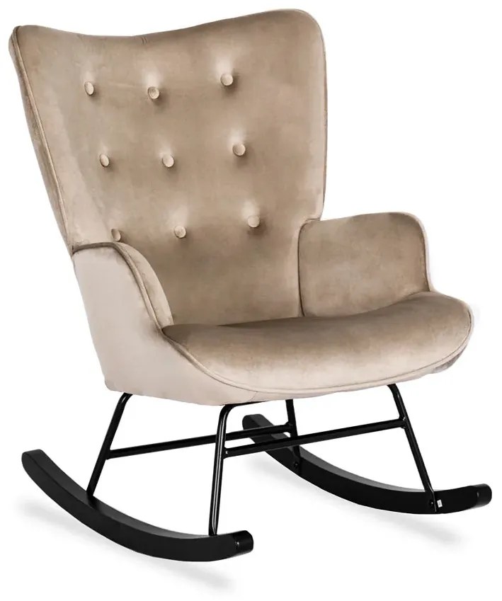 Beżowy bujany fotel wypoczynkowy S1-Z44