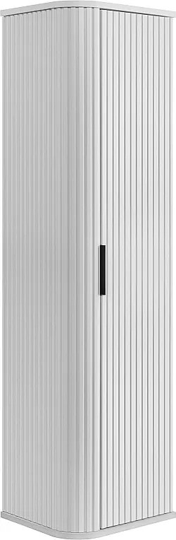 Szafka łazienkowa, biała, uchwyt czarny, 35,5 x 139 x 31,5 cm