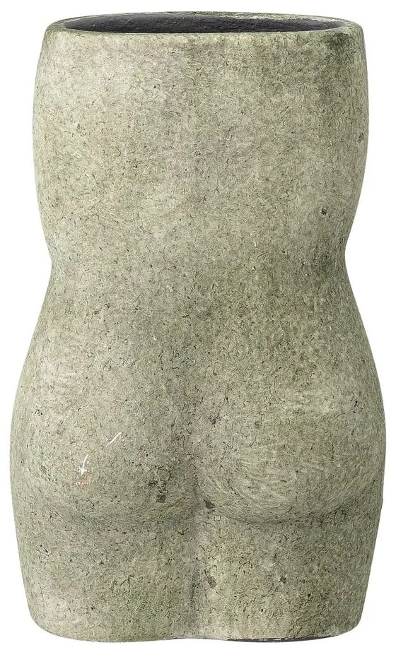 Szarozielony wazon z terakoty Bloomingville Emeli, wys. 16 cm