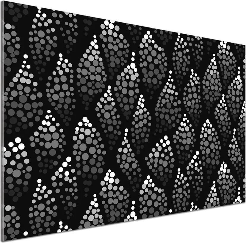 Panel lacobel Czarno-białe kropki