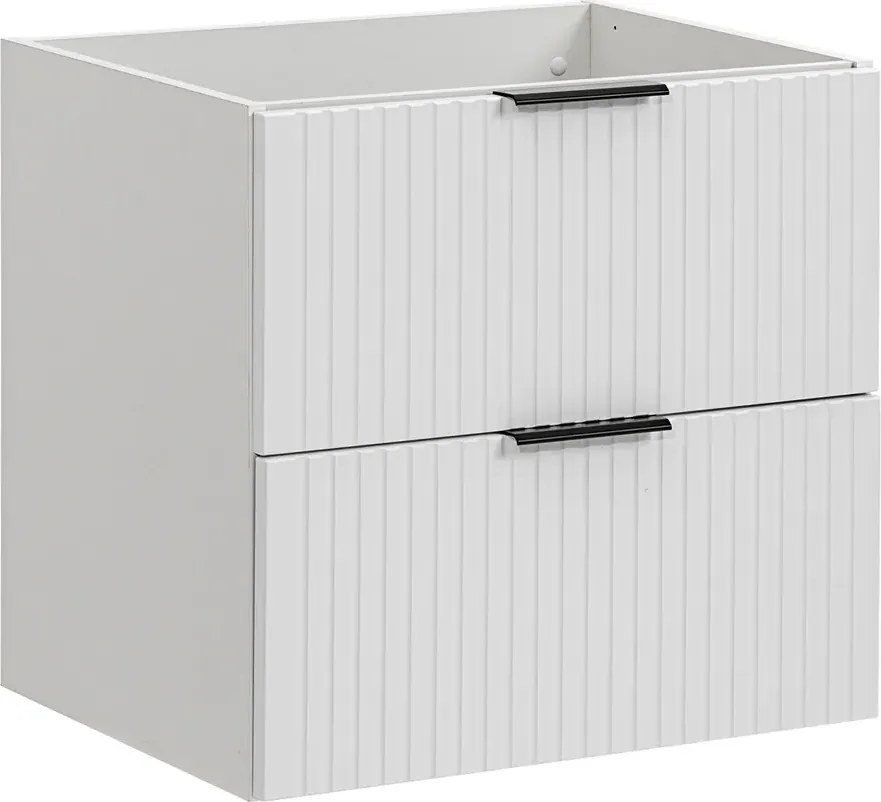 Biała szafka pod umywalkę 60 cm Biały połysk P4-T50