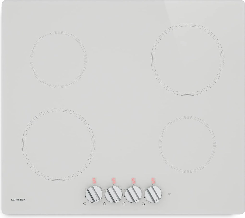 Klarstein Kochheld 60cm Płyta Indukcyjna 4 Strefy Gotowania Biały