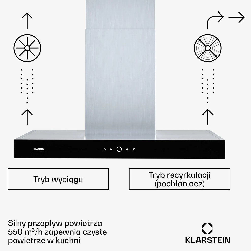 Klarstein SmartEdge 90 Okap kuchenny 90 cm