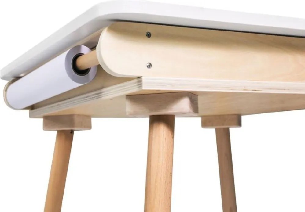Rosnący zestaw dziecięcy BUNNY, stolik i 2 krzesełka, biały/brązowy ELIS design