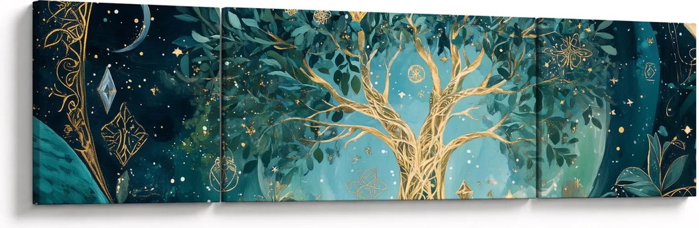 Obraz – Drzewo życia we wszechświecie (170x50 cm)
