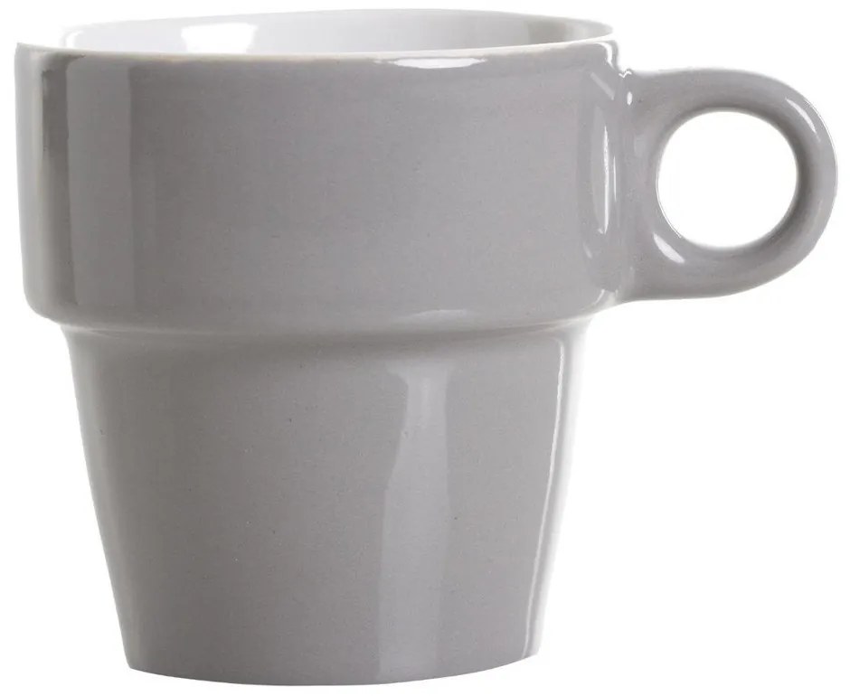 Zestaw 6 kolorowych filiżanek do cappuccino + metalowy stojak
