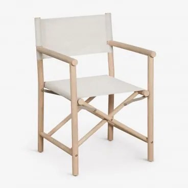 Zestaw 2 Składanych Krzeseł Reżyserskich Z Drewna Akacjowego Olivia Jasny Akacjowy Brąz - Sklum