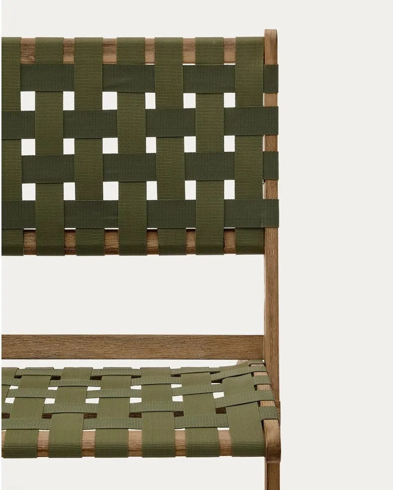 Zielony drewniany fotel ogrodowy Chabeli – Kave Home