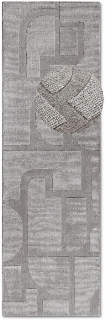 Dywan wełniany Villeroy &amp; Boch Alexis szary 80 cm x 250 cm