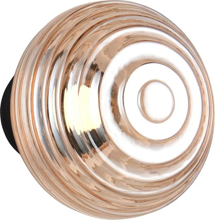 Szklany kinkiet LED na USB w bursztynowym kolorze ø 15,5 cm Earl – Reality