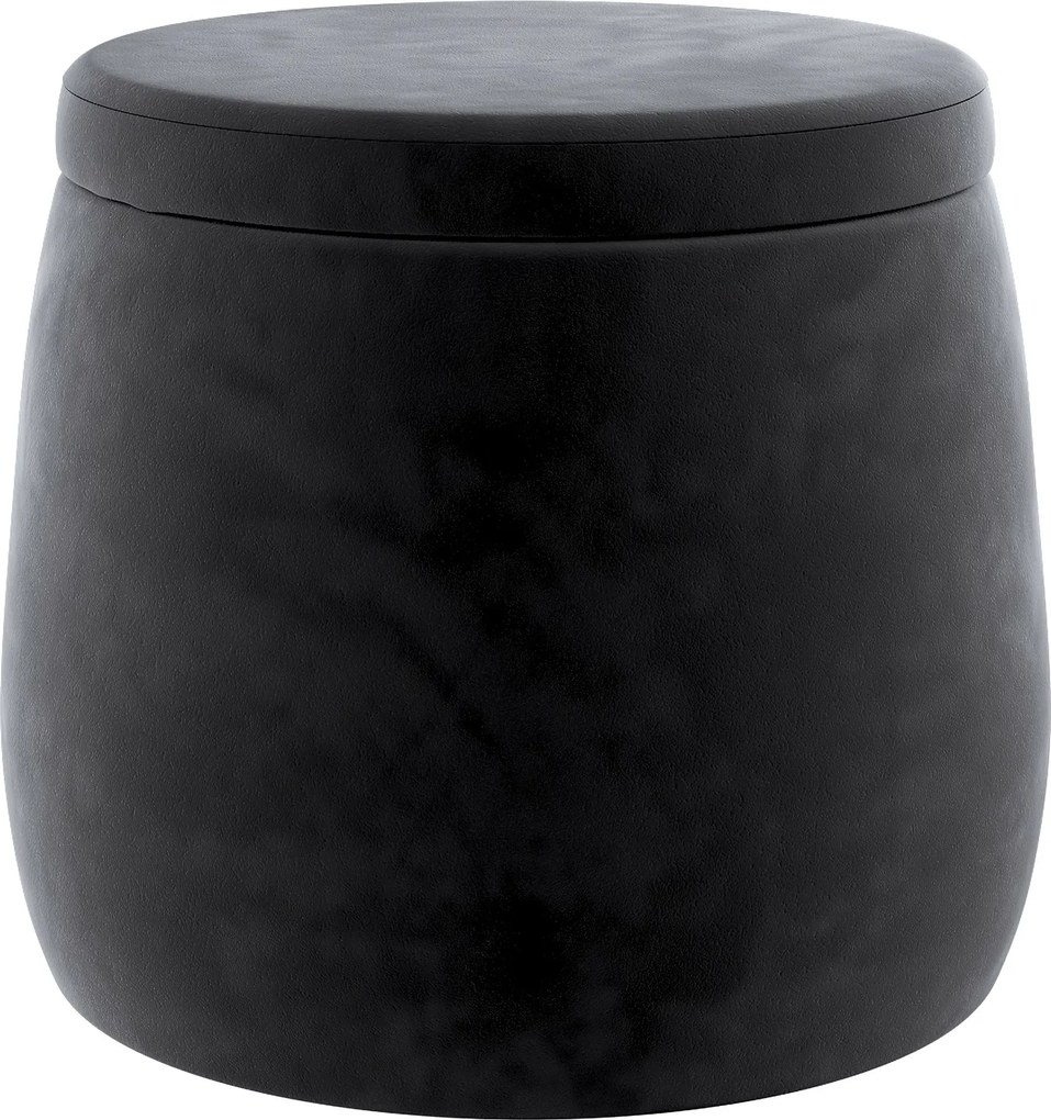 Puf Candy Jar kolor czarny tkanina połyskliwa, welwetowa