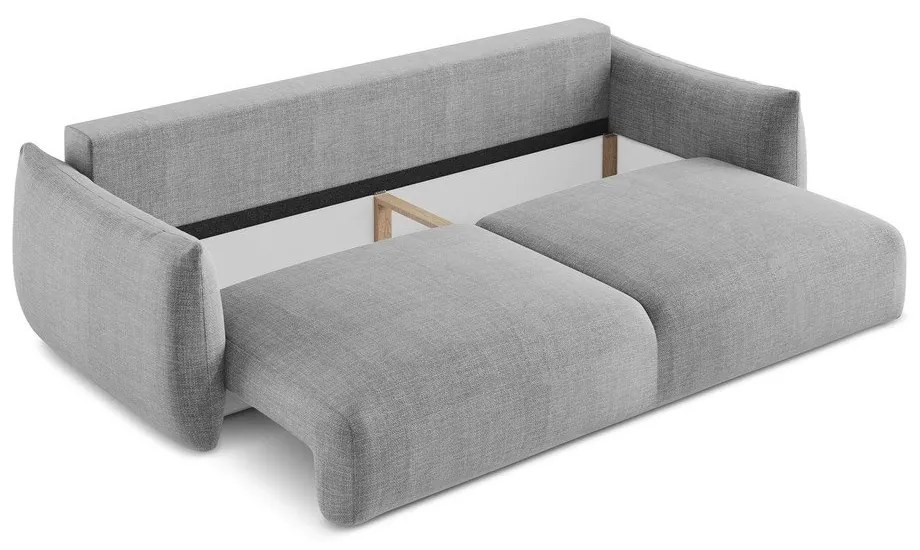 Jasnoszara rozkładana sofa 230 cm Leila – Makamii