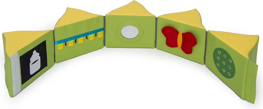 Sensoryczna pufa rozkładana do żłobka Słońce z aplikacjami 4641470