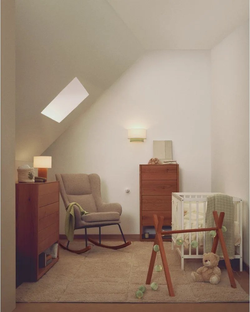 Musztardowo-biała lampka dziecięca Bianella – Kave Home