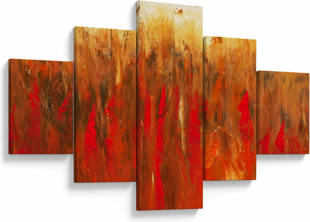 Obraz malowanej abstrakcji (125x70 cm)