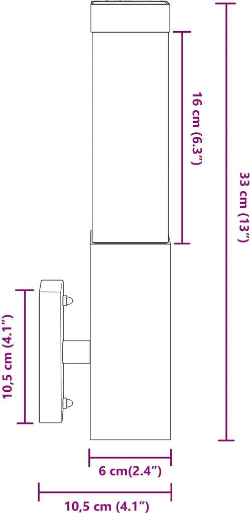 Czarny zewnętrzny kinkiet M5-A53