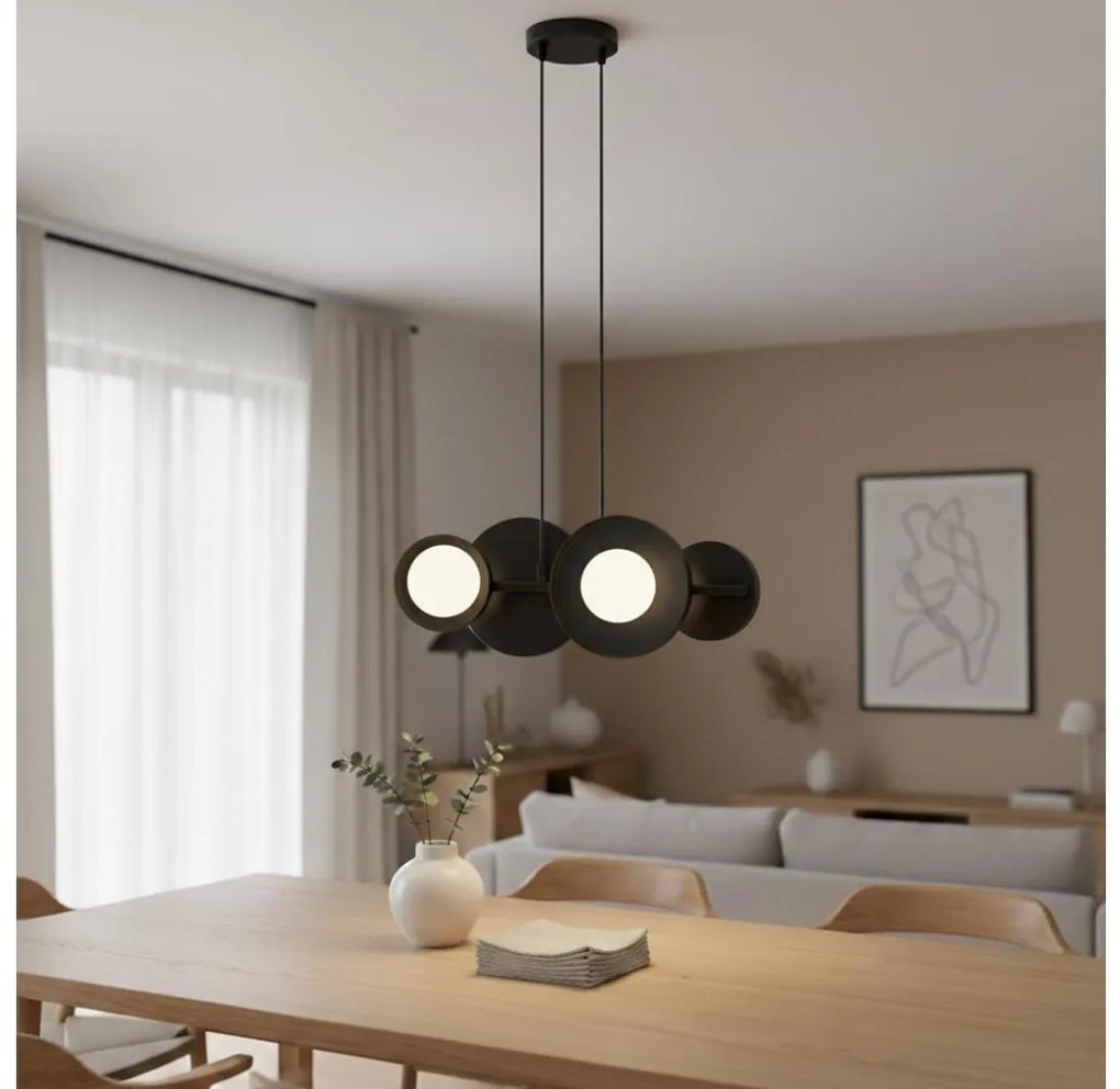 Lampa wisząca na lince MODEL 4xG9/8W/230V czarna