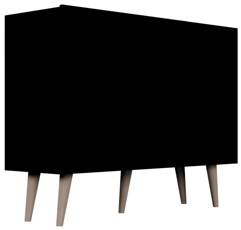 Czarna komoda na nóżkach A4-Z50
