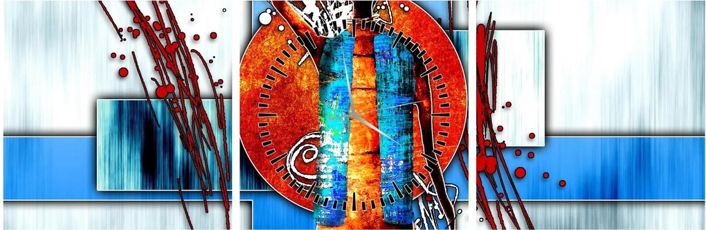 Obraz przedstawiający starożytną osobę (z zegarem) (90x30 cm)