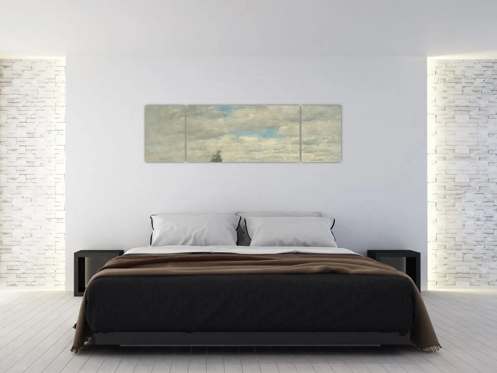 Obraz - Eugène Boudin, Coast of Brittany, reprodukcje (170x50 cm)
