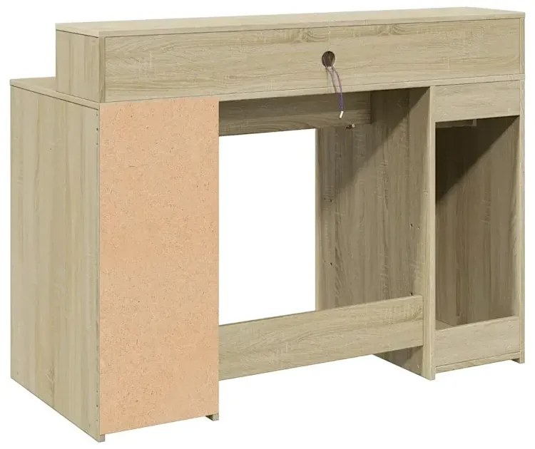 Biurko podświetlane 120 cm dąb sonoma - Duna