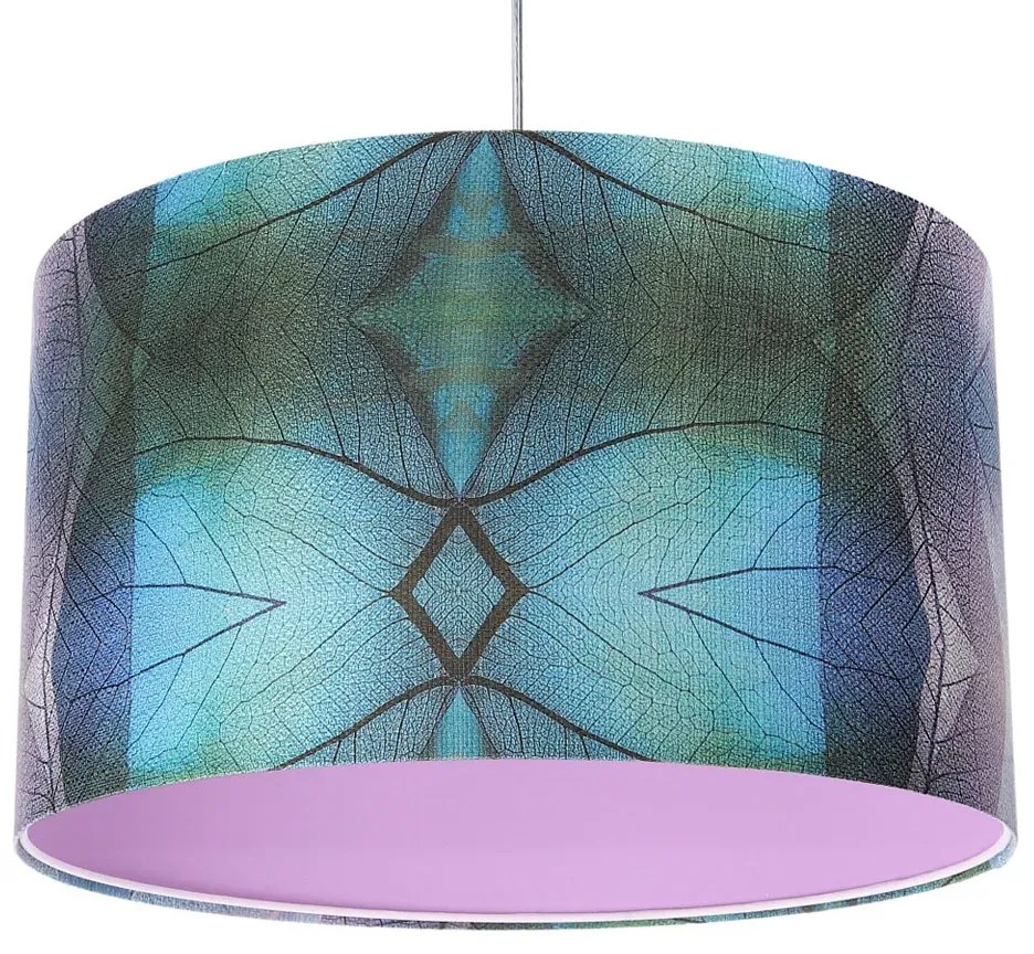 Różowa lampa wisząca z okrągłym kloszem - S389 F5-C15