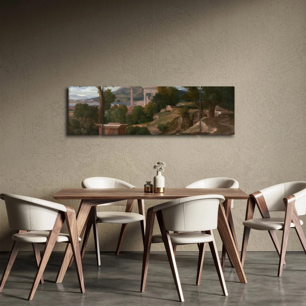 Obraz - Nicolas Poussin, Landscape with Saint John on Patmos, reprodukcje (170x50 cm)