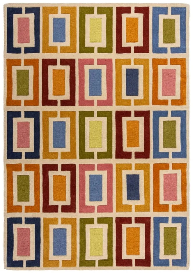 Wełniany dywan tkany ręcznie 160x230 cm Retro Blocks – Flair Rugs