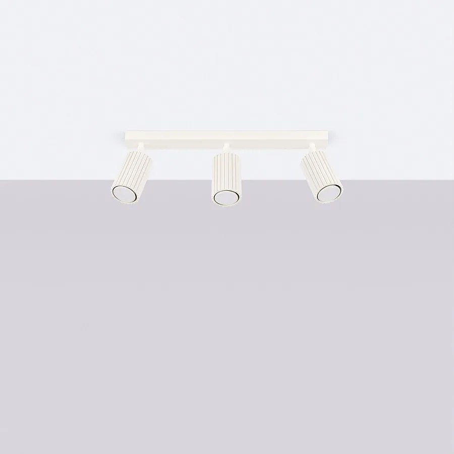 Lampa sufitowa minimalistyczny Gloow, aluminium - 3 źródło światła 4000K - L.45 x H.16.5 cm - beżowy