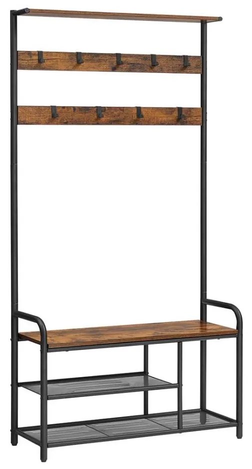 Wieszak stojący NAVOR brązowy/czarny